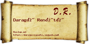 Daragó Renátó névjegykártya